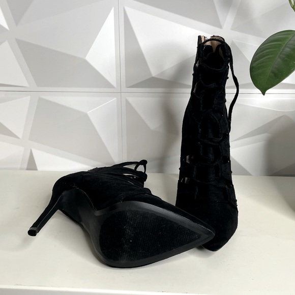 Suede Like Black Booties - Picture 3 of 3